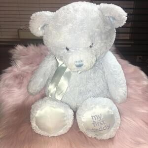 Baby Gund My First Teddy 17" Plush Bear Blue